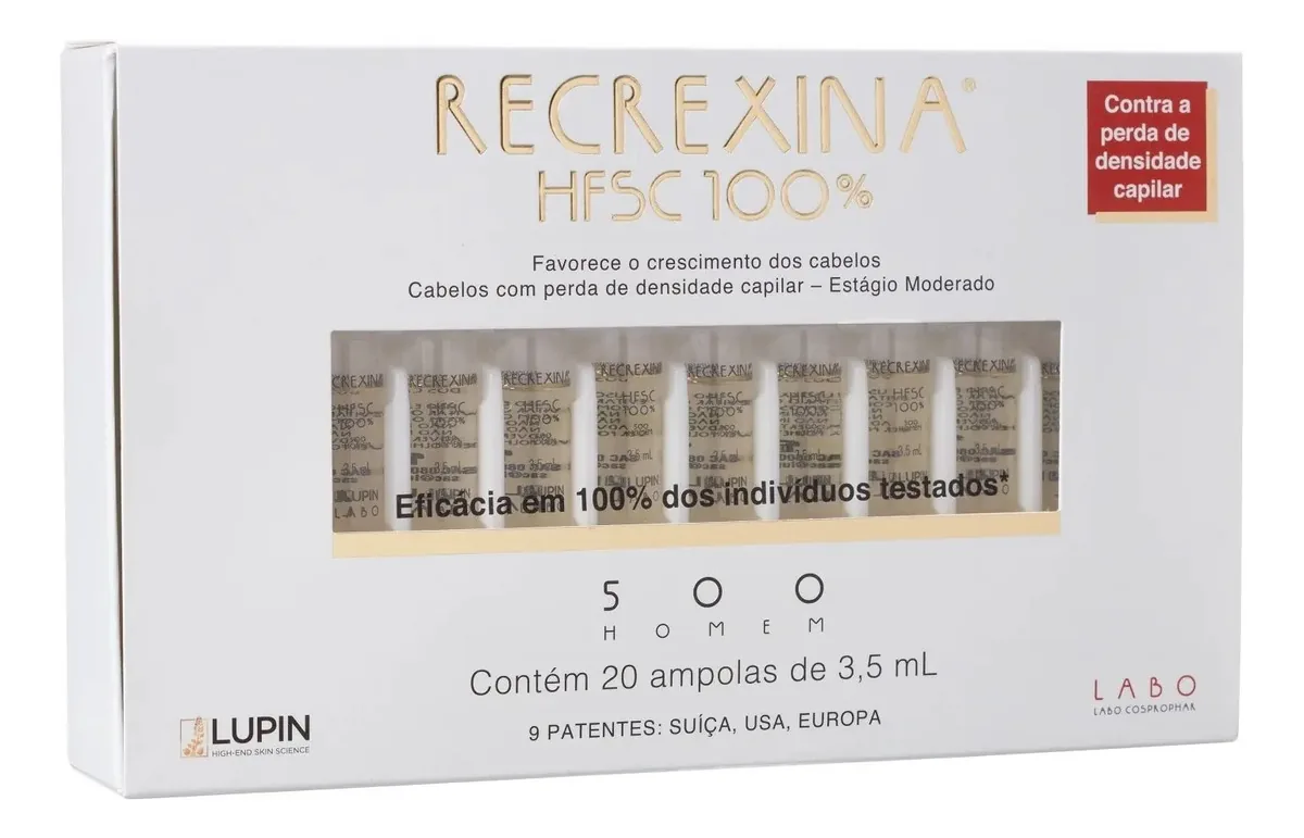 Recrexina Hfsc 100% 500 Homem - Ampolas Capilares 20x3,5ml