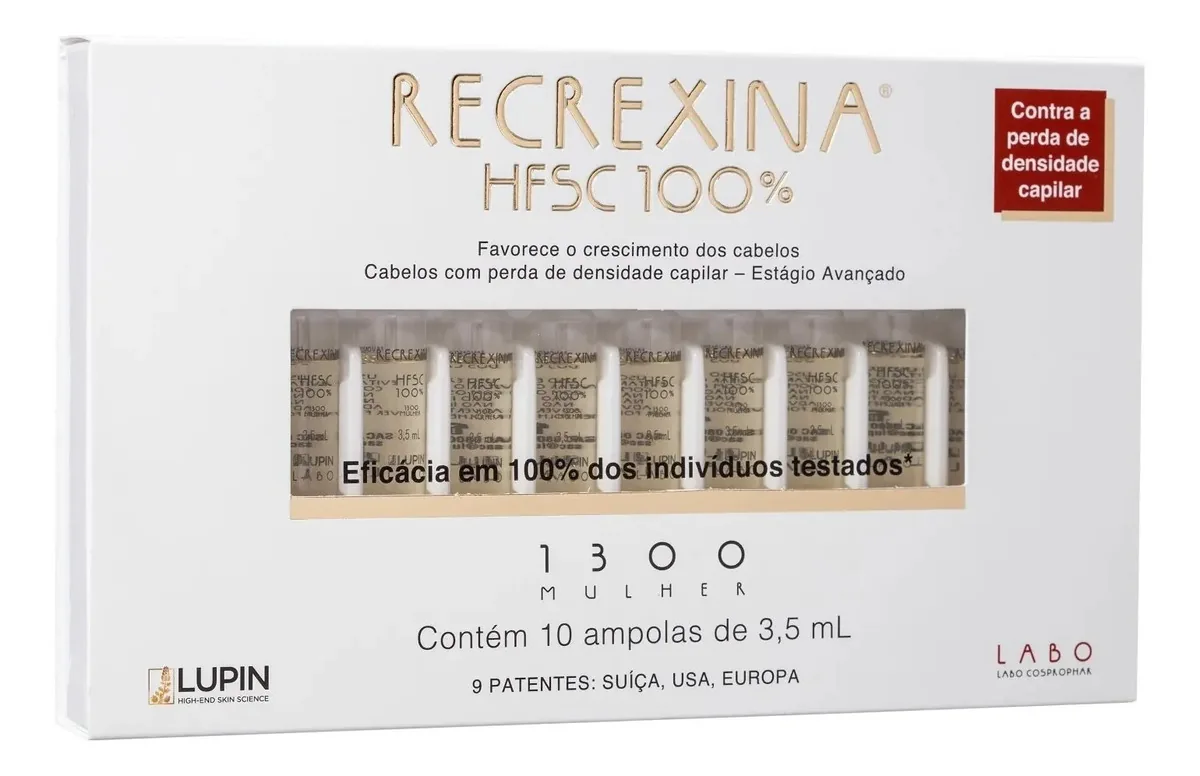 Recrexina Hfsc 100% 1300 Mulher - Ampolas Capilares 10x3,5ml