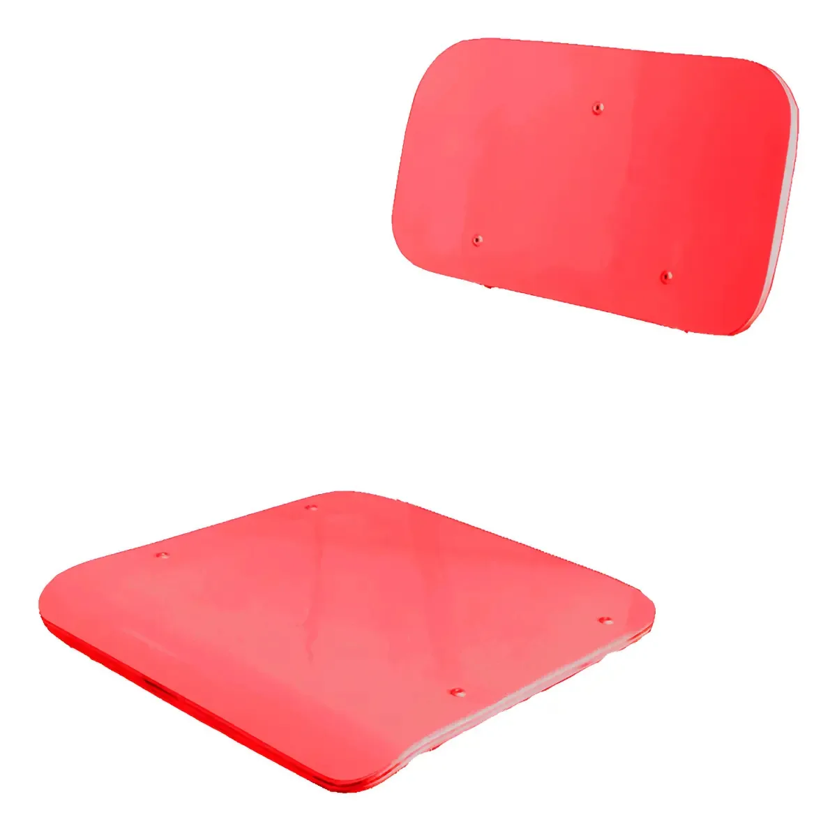 Kit 10 Assentos e Encostos de Fórmica Escolar Adulto Vermelho Escritex