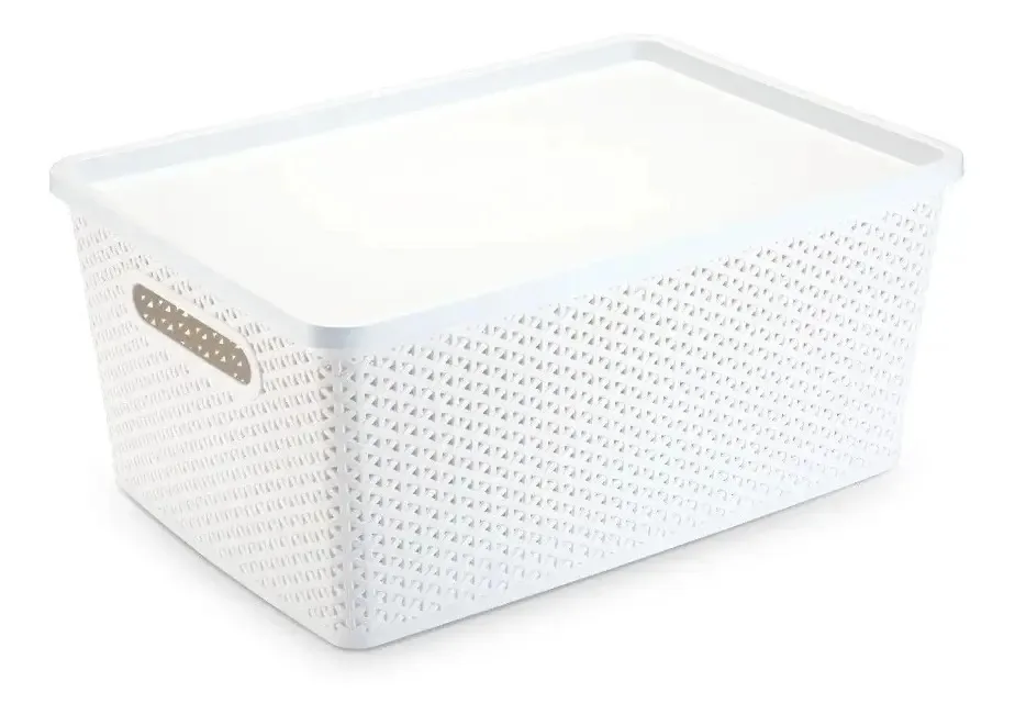 Cesto Organizador Rattan 35 Lts Branco
