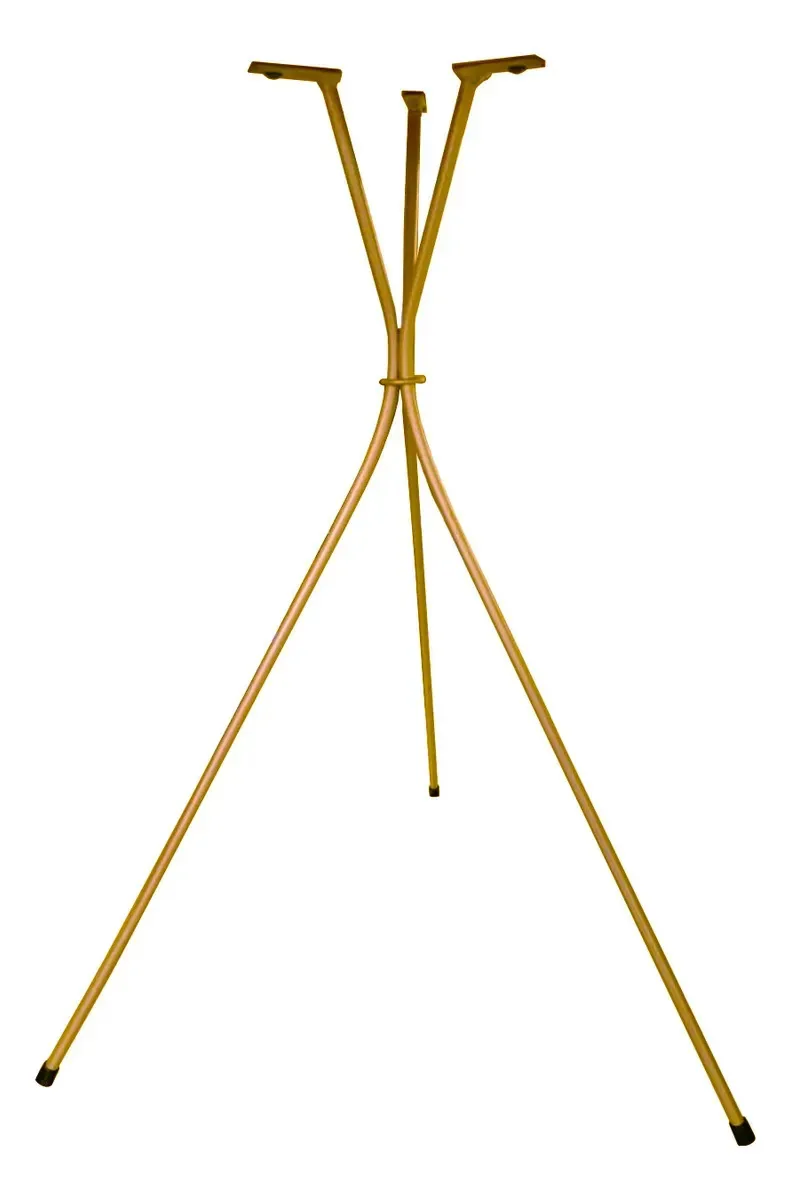 Tripé De Mesa Pé Palito Dourado 60cm Decoração Minimalista Amarelo