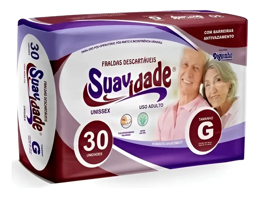 Fralda Desc Geriatrica Suavidade Grd C/30