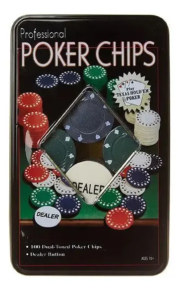 Professional Poker Chips 100 Fichas Numeradas + Ficha Dealer
