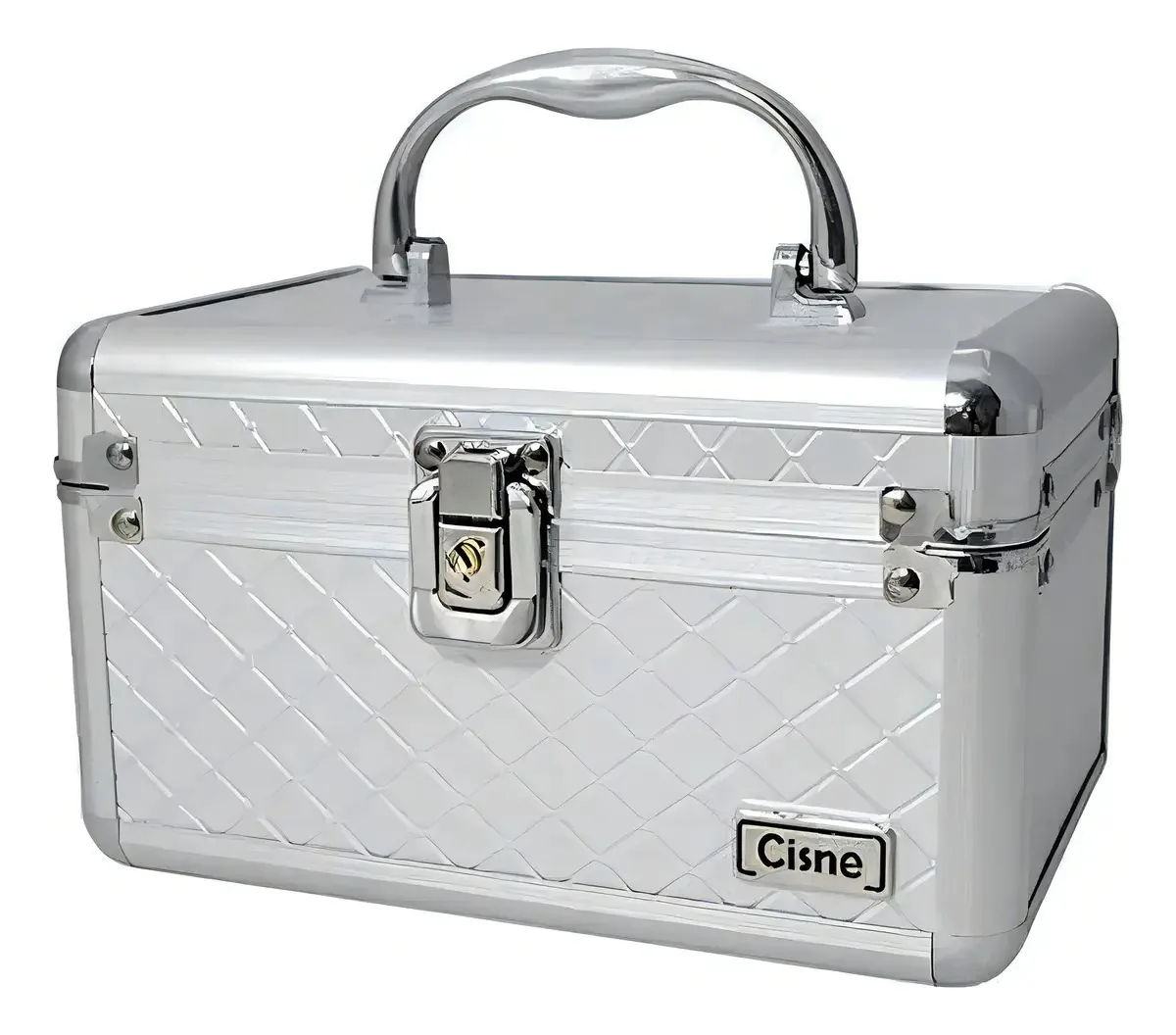 Maleta De Joias E Maquiagem Prata Csn-5131 Cisne