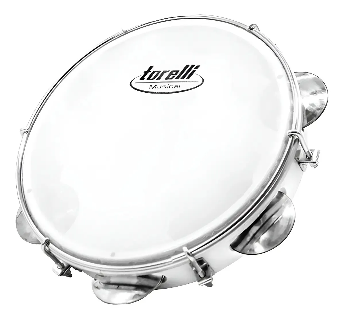 Pandeiro 8'' Injetado Branco Torelli Tp 809