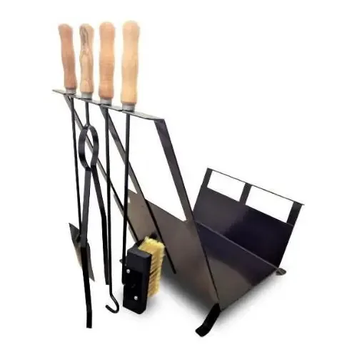 Caixa Para Lenha Com Kit De Limpeza Para Lareiras Guindani