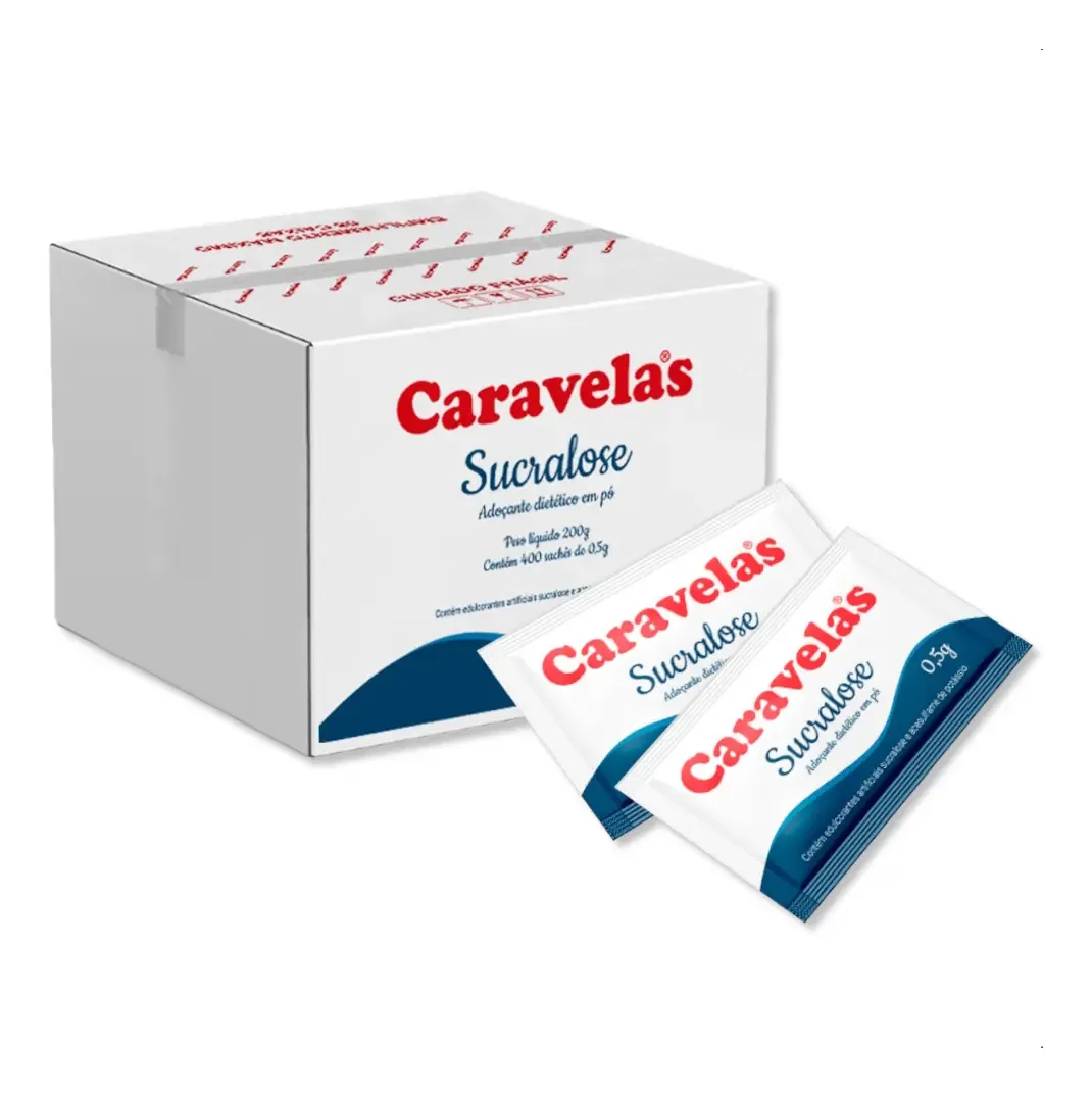 Adoçante Caravelas Sucralose Sachê 0,5g Caixa C/400 Café Chá