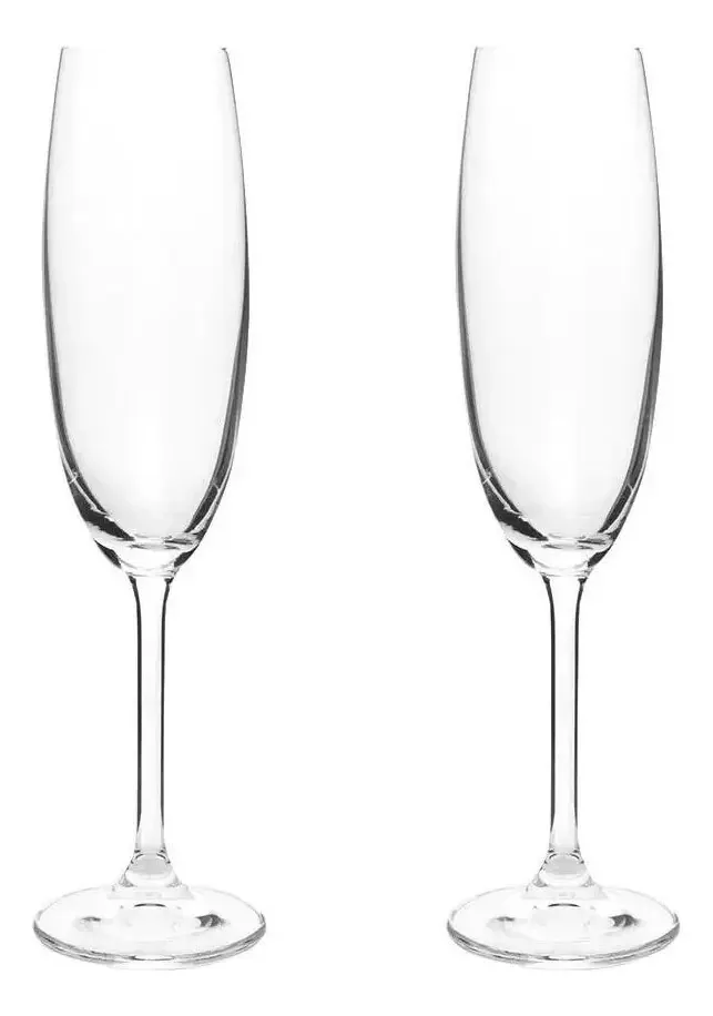 Conjunto 2 Taças Espumante Cristal Champanhe 220ml Champagne