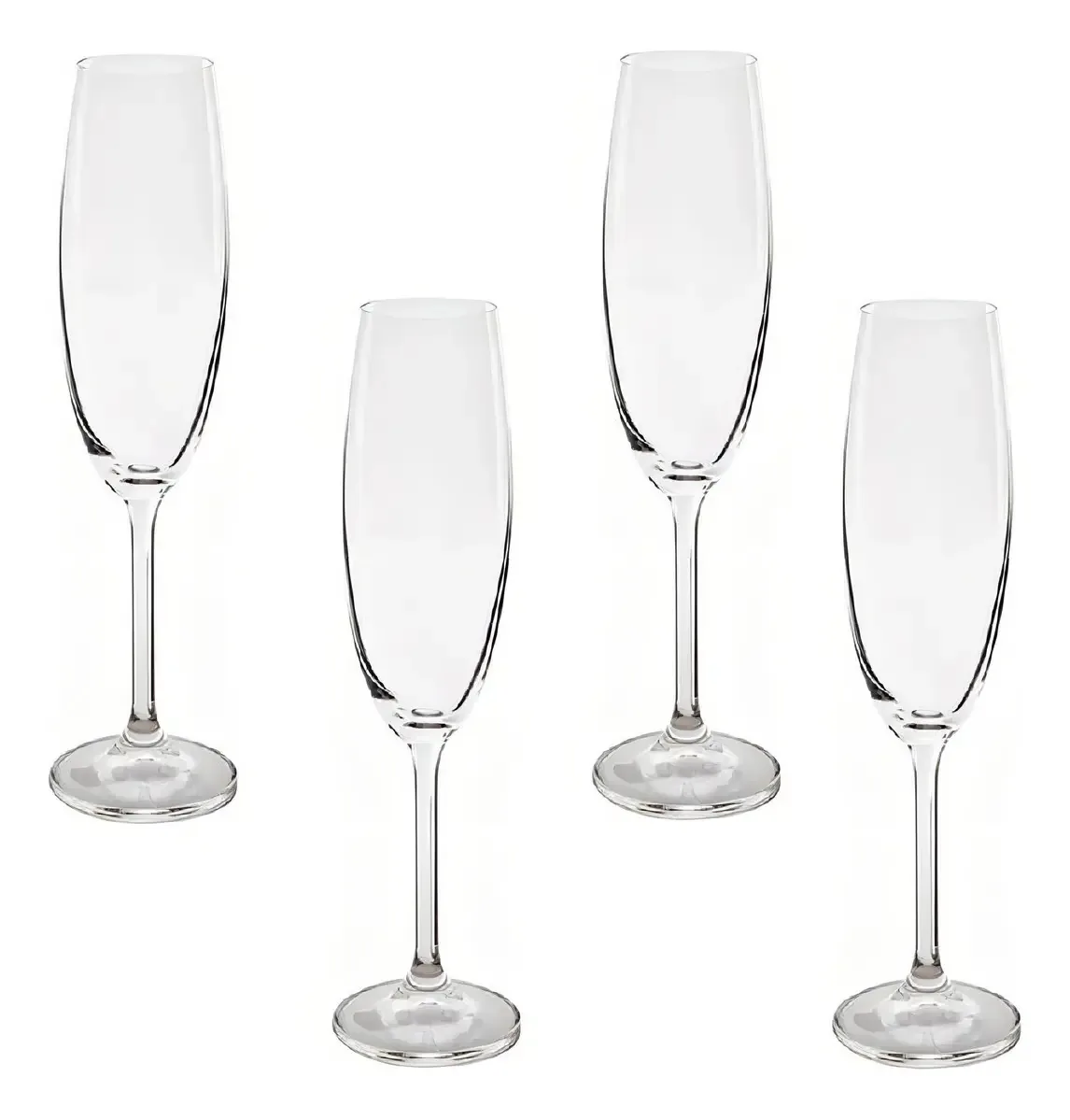 Jogo 4 Taças Cristal Espumante Champagne Bohemia