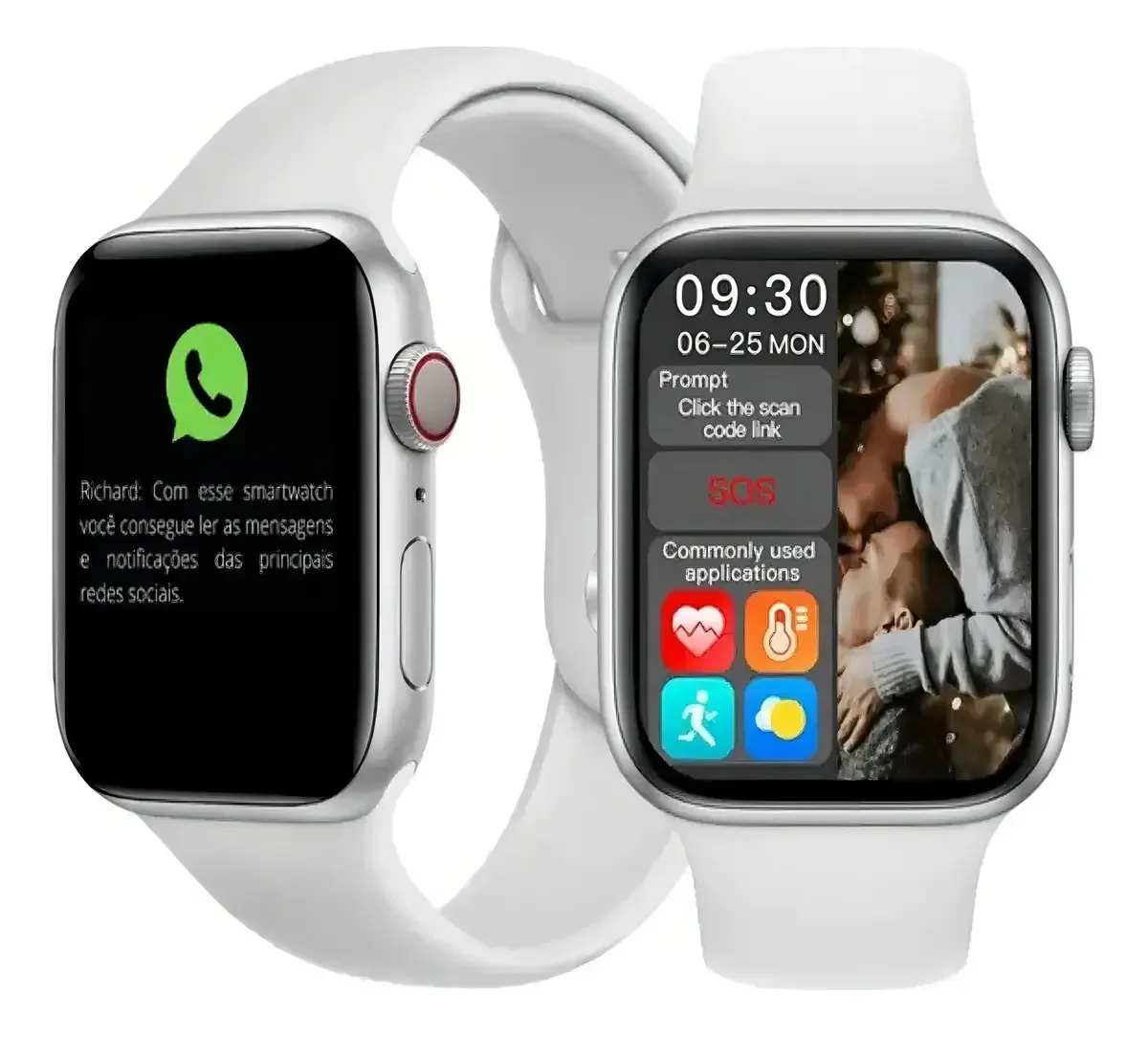 Relogio Smartwatch Inteligente S8 Branco - Khostar