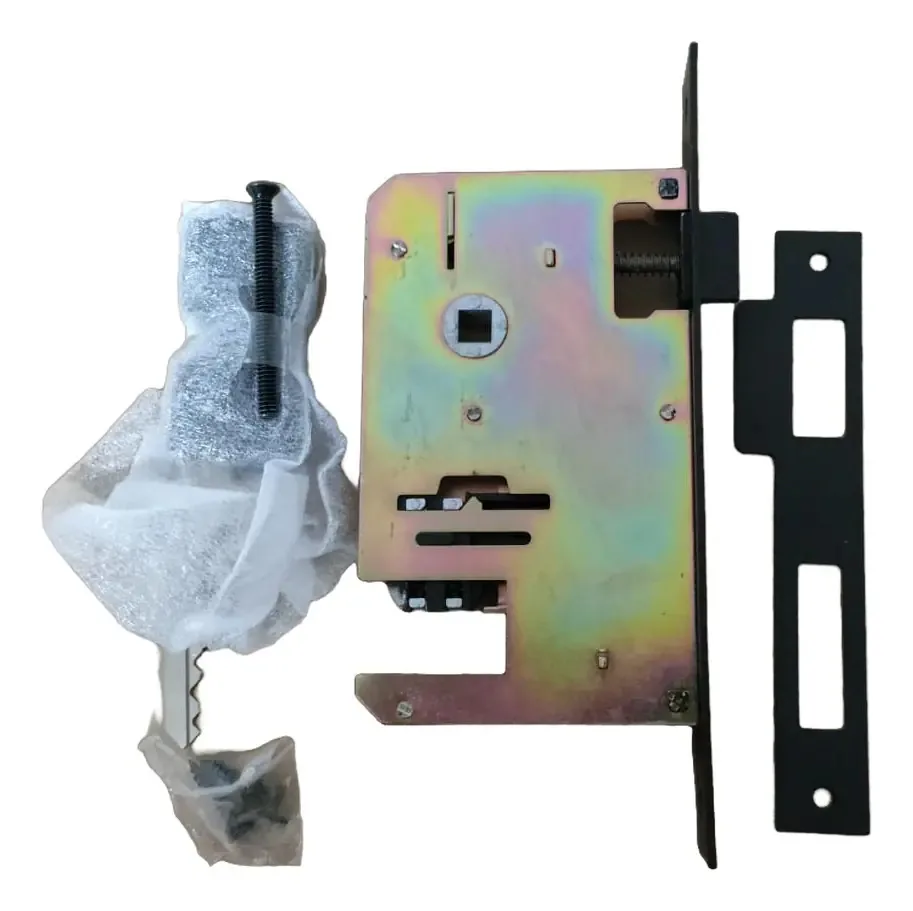 Fechadura Externa Lockwell Preto Maquina 55mm Aço 2 Chaves