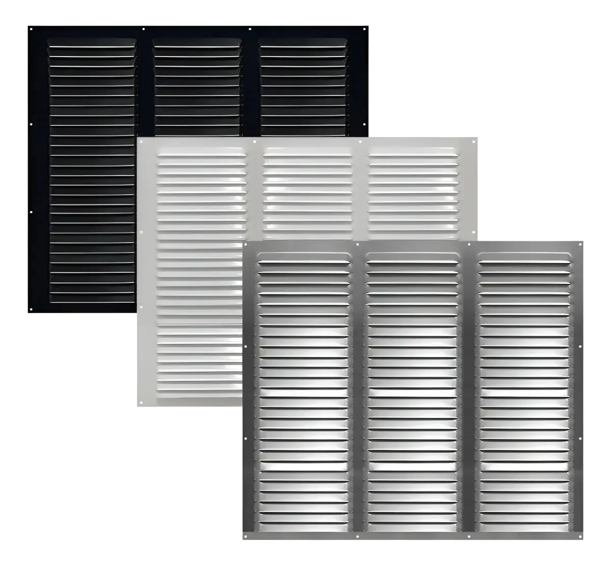 Grade Ventilação ITC Alumínio 55x55cm Para Parede Interna Externa Cozinha Banheiro