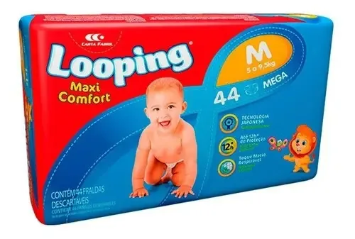 Fraldas Looping Maxi Comfort M