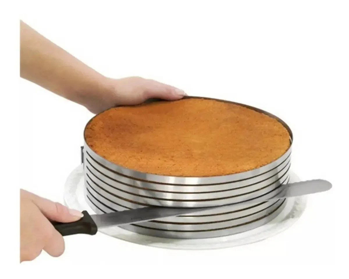 Molde Fatiador De Bolos Em Aço Inox Expansível - Prana Pg06