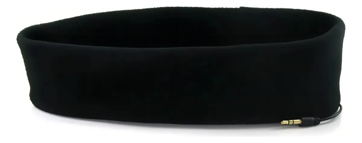 Fone Em Algodão Faixa Para Dormir Celular C/ Fio Prana Cinza