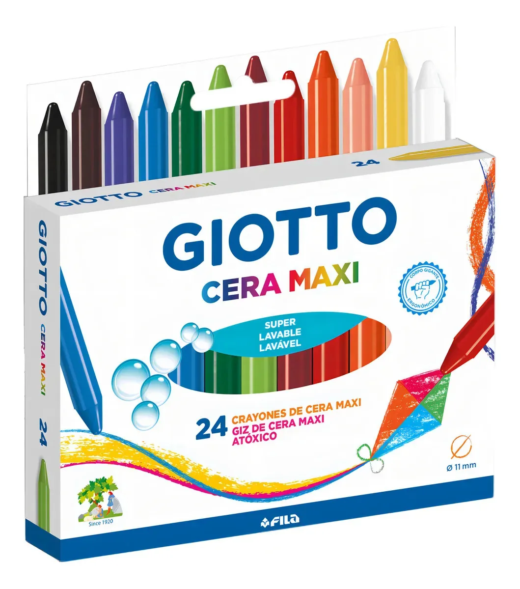 Giz De Cera Maxi 24 Cores Giotto