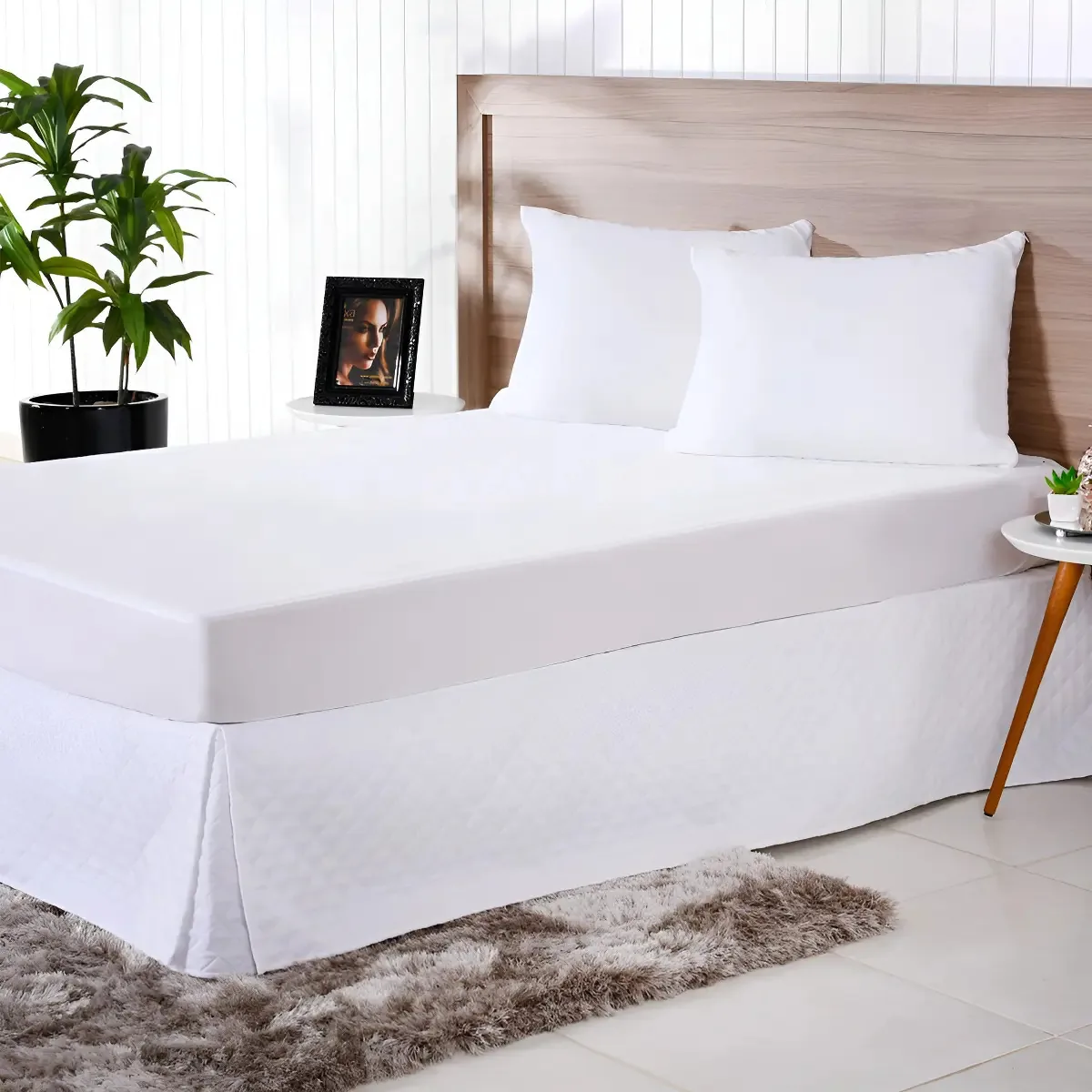 Saia Box Ultra Lisse Queen 158x198x35cm Cor Branco