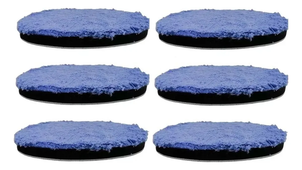 6x Boinas Polimento Microfibra Tam. 5 Polegadas Super Brilho