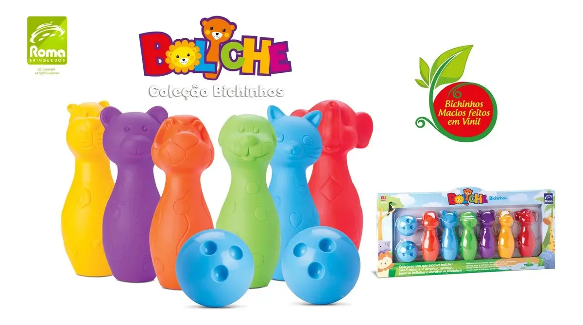 Brinquedo Boliche Coleção Bichinhos Vinil 0116 - Roma