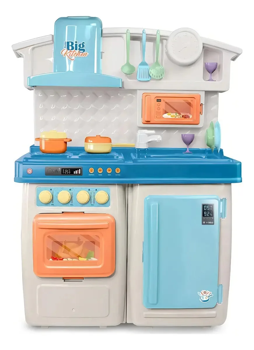 Cozinha Infantil Big Kitchen Azul 5553 - Roma Brinquedos