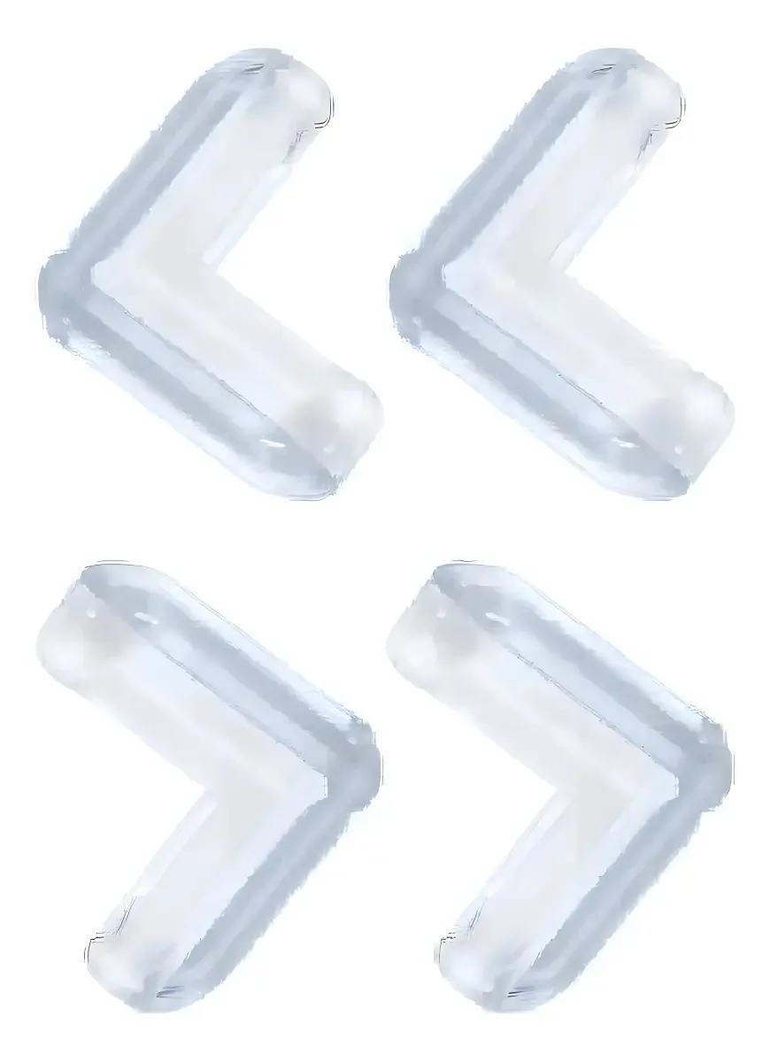 Protetor Quina Móveis Cantoneira Silicone Bebê 4 Unidades