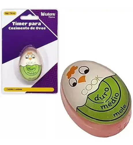Temporizador Cozimento Ovos Western Timer Plástico Verde 15 Minutos