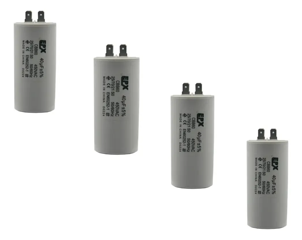 Kit Com 4 Capacitores Permanente Terminal 40uf 450v Epx