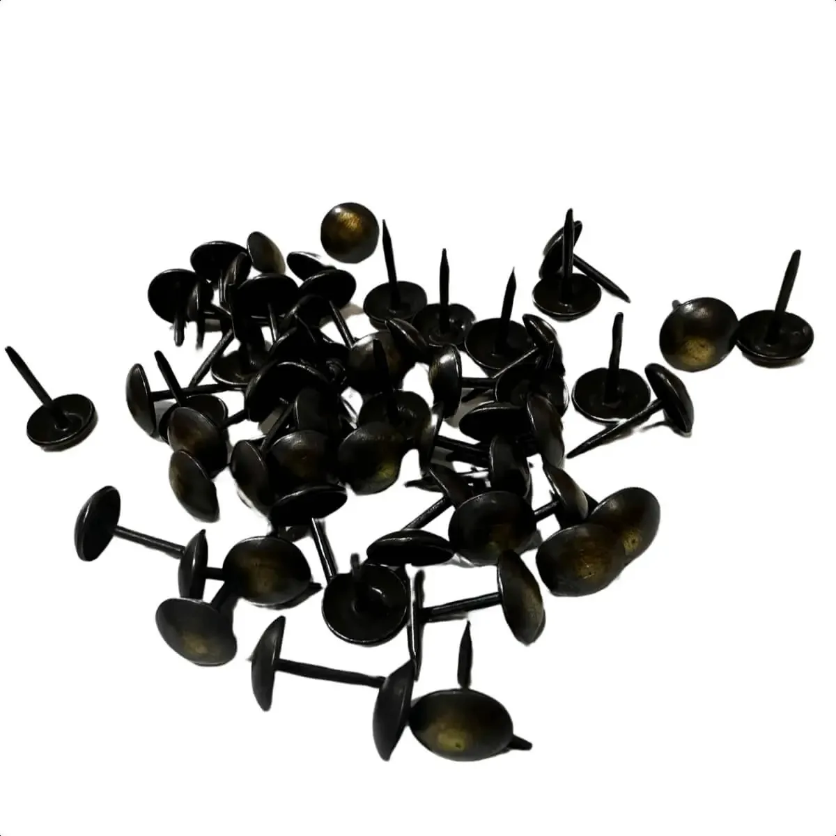 Kit 100 Tachas Tapeceiro Cabeceiras Cortiça Acabamento Cor Ouro Velho Escovado