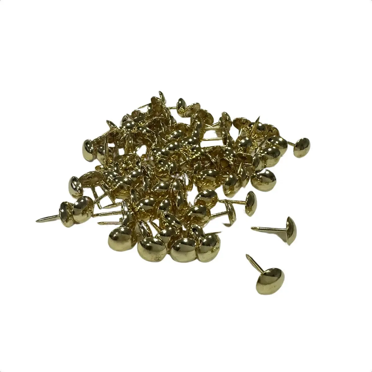 Tacha Redonda Prayon Latonada Do 10mm Cor Dourado - 1000 Unidades