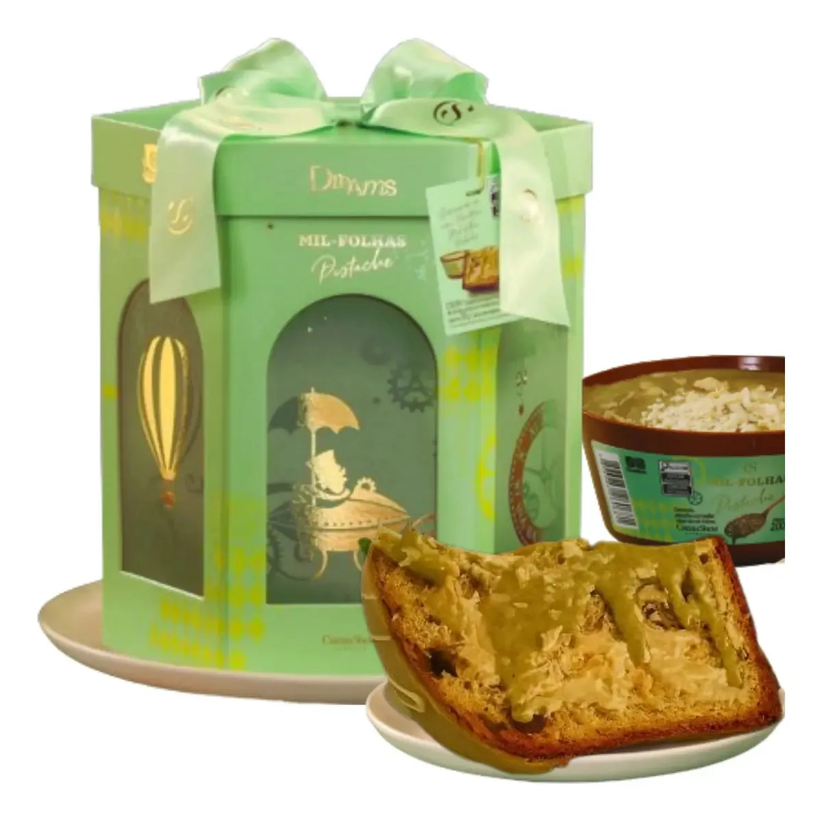 Panetone Pistache Mil Folhas Dreams Natal 2025 - Mil Folhas Pistache