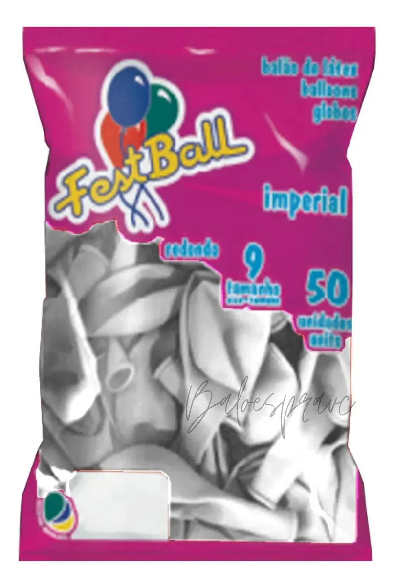 Balao Liso Festball 9 C/50 Branco