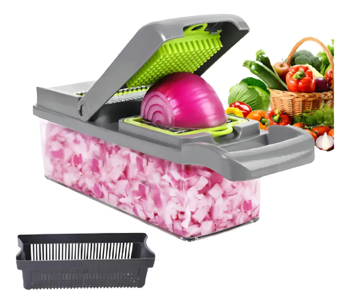 Cortador De Legumes Multifuncional Ralador Manual