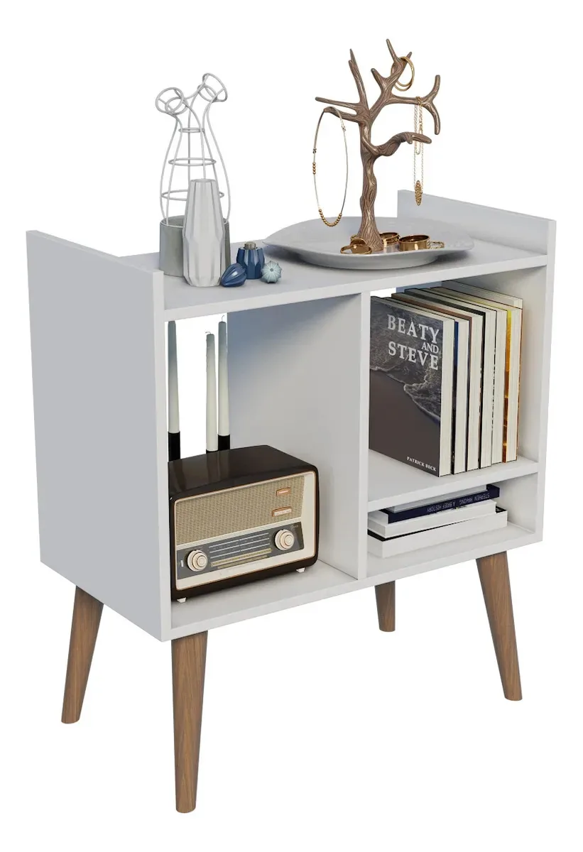 Estante De Livros Moderna Design Inteligente Organização Branco