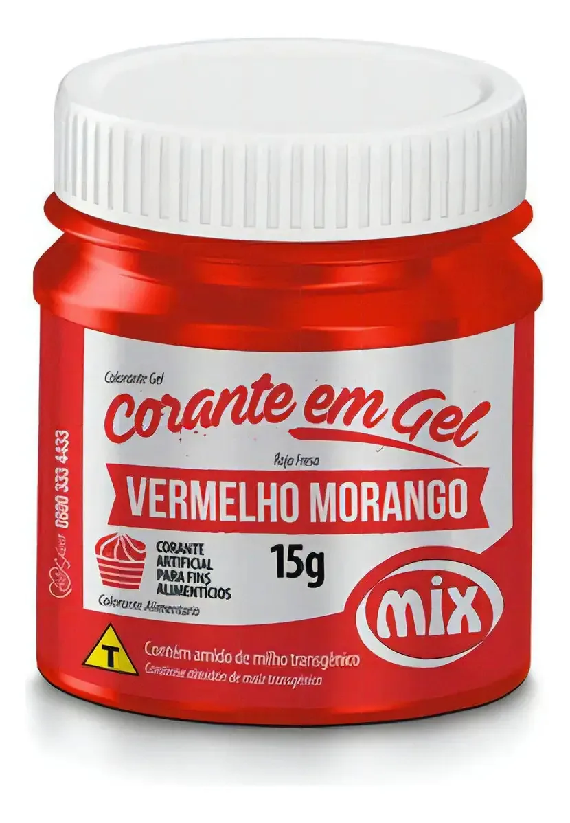 Corante Gel Verm Morango 15g
