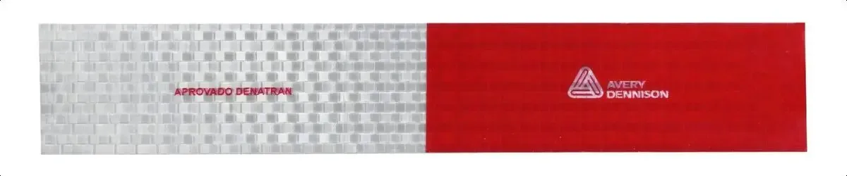 Faixas Refletivas Laterais Avery Vermelho Prata 100 Unidades