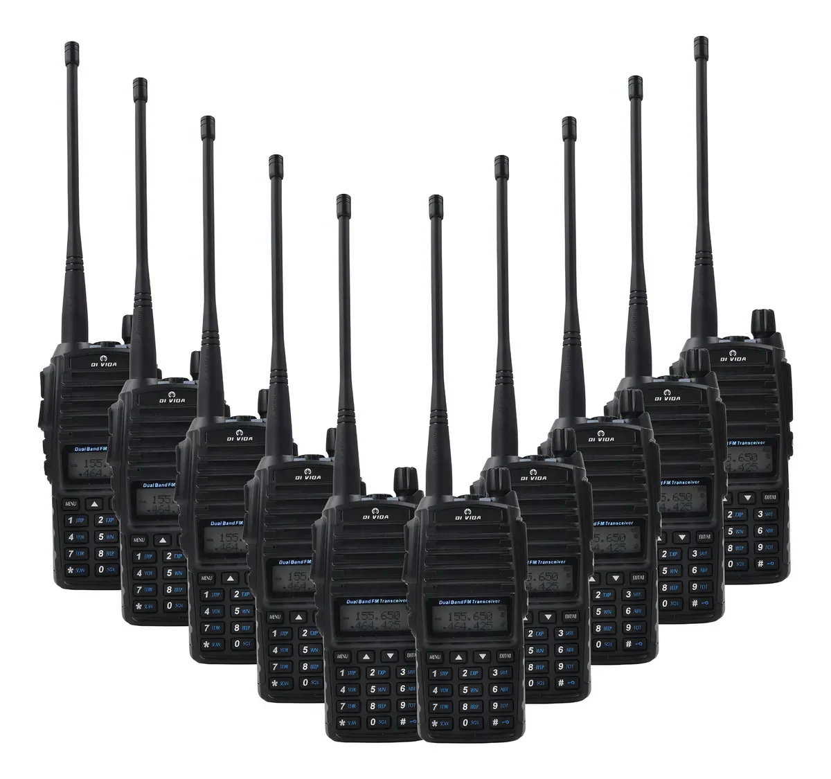 Pack 5 Rádios Comunicadores Baofeng UV-82 de 20 km com VHF/UHF