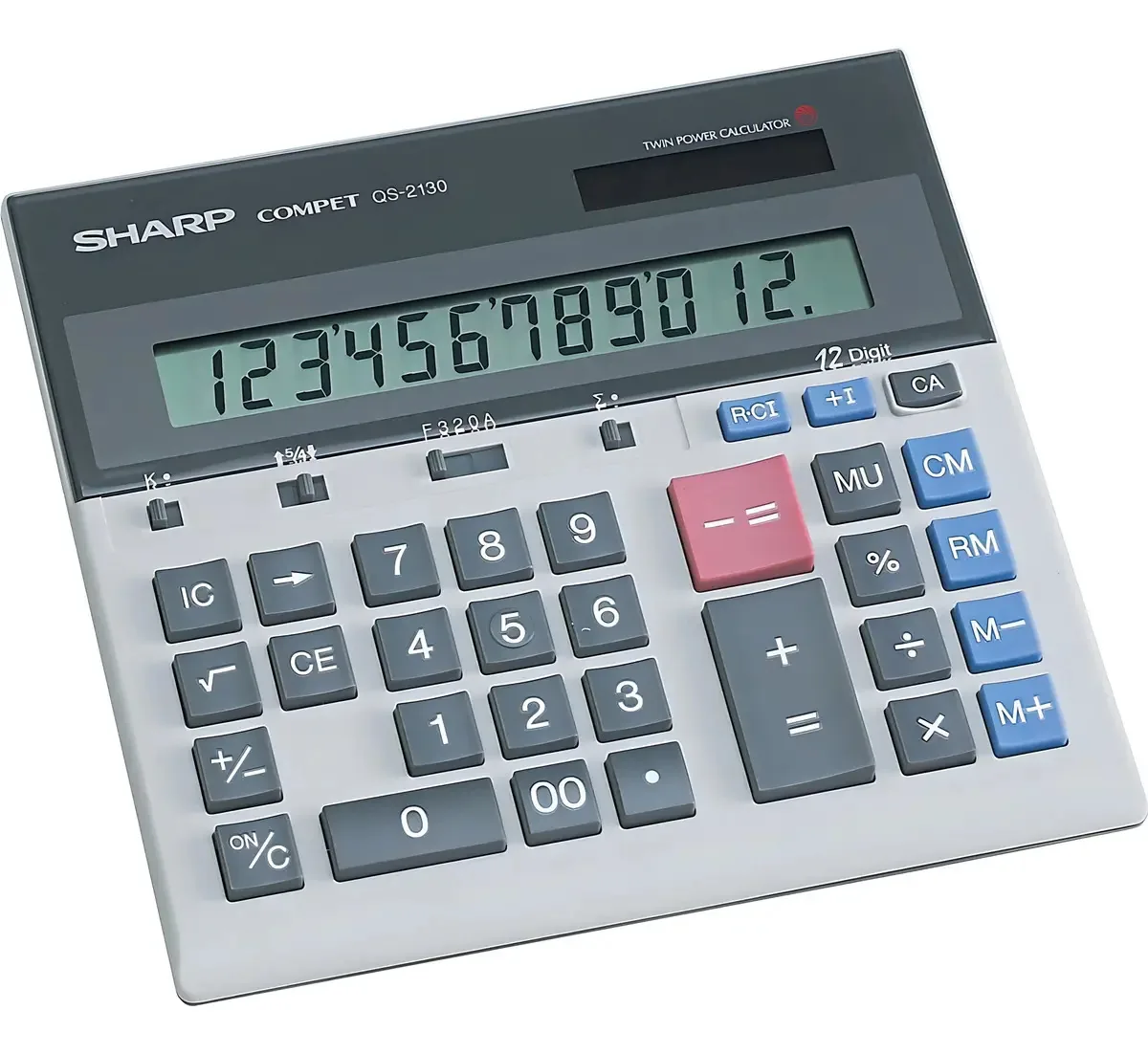Calculadora Comercial Sharp Qs-2130 12 Dígitos Cinza