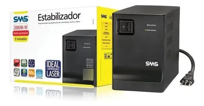 Estabilizador Sms Progressive Iii 2000va Bivolt