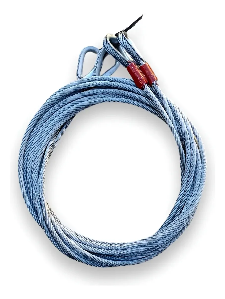 Estropo Cabo de Aço 3/8" 2m 6x19 Alma Fibra Carga 5.409KGF