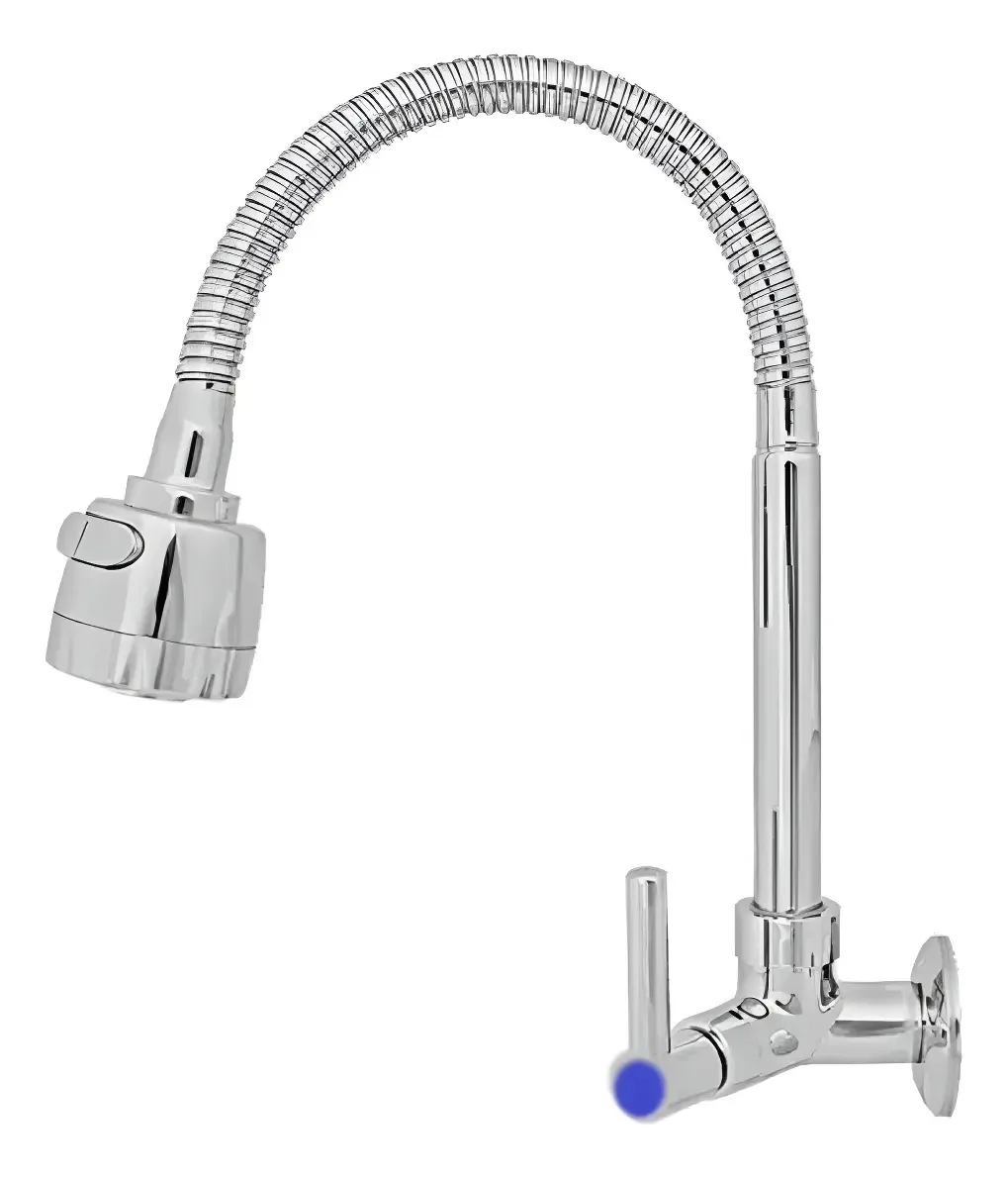Torneira Gourmet Parede Império das Torneiras Metal Flexível Cromada
