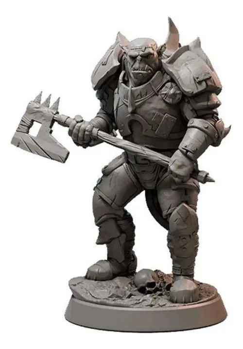 Miniatura Conspiração Orc Lider Tamanho 20cm Rpg