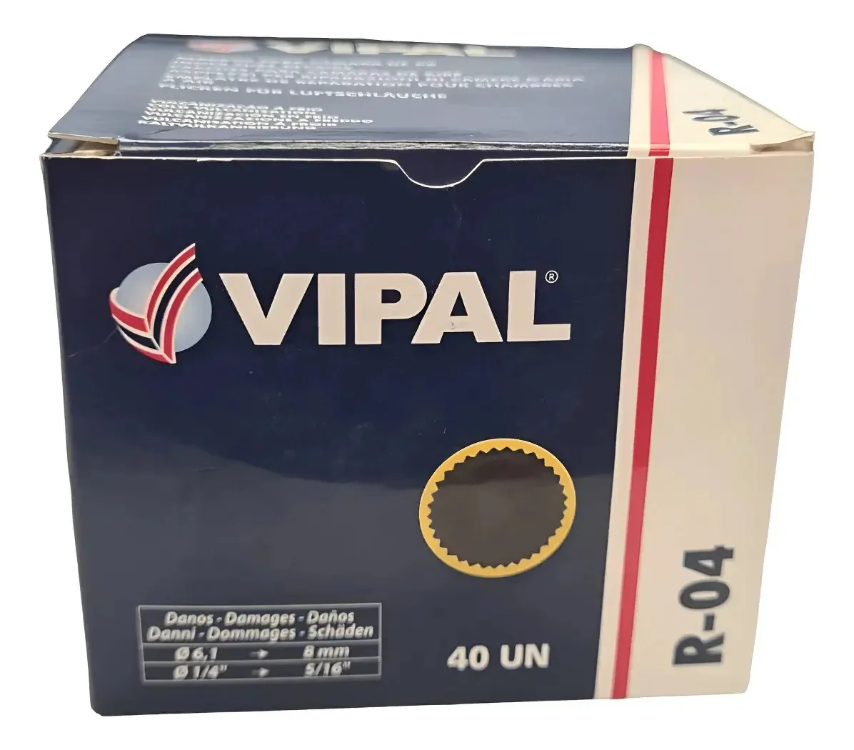 Adesivos de pneus Vipal R03, tamanho 80 mm, 40 unidades