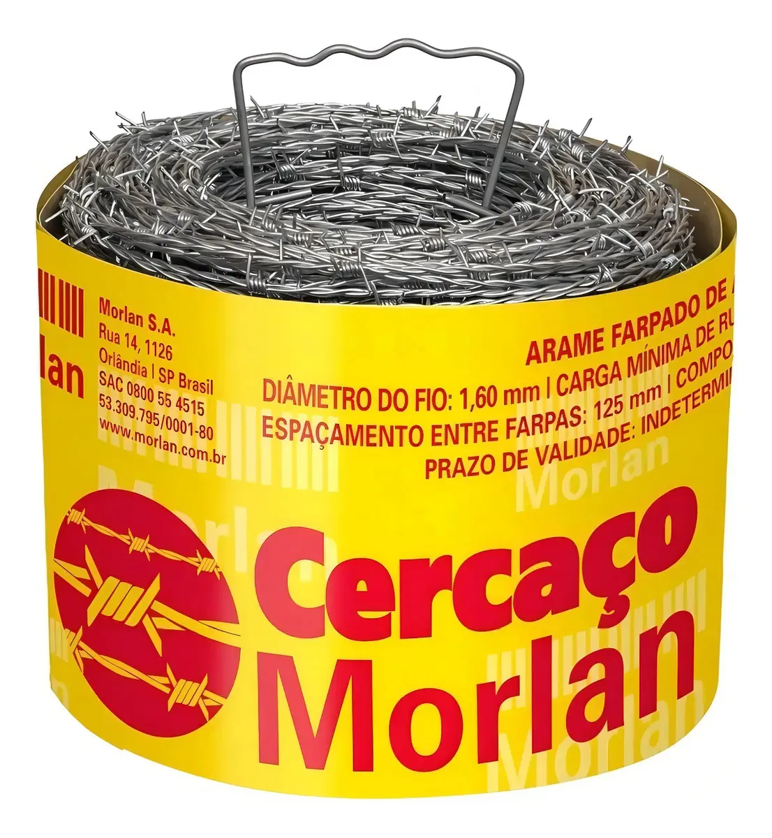 Arame Farpado Morlan Cercaço 250m 1.6mm Aço Zincado