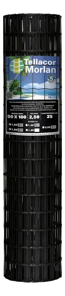 Morlan Tellacor 100x50mmx2,50mmx1,00mx25m Preto