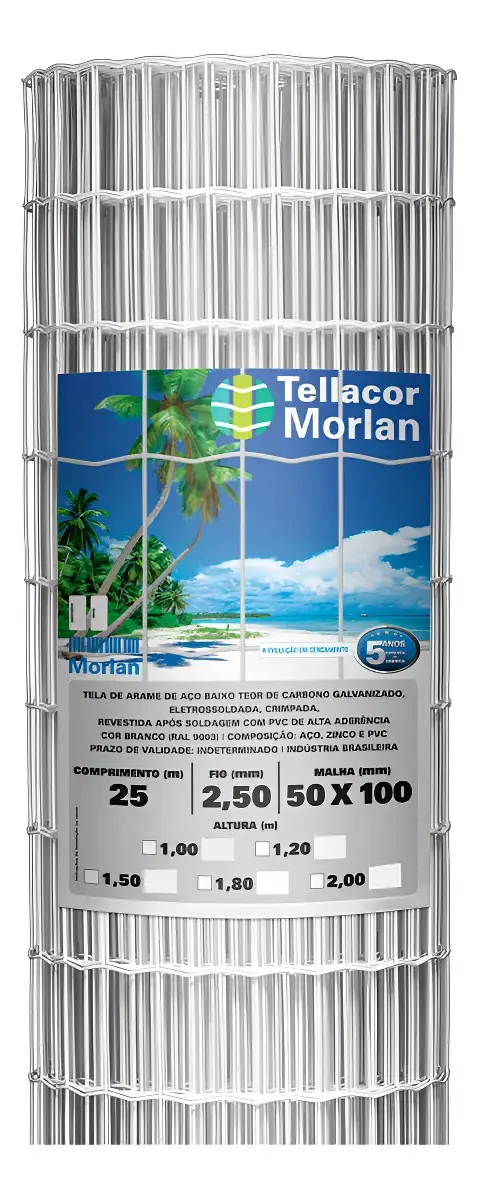 Tela Multiuso Revestida Pvc Tellacor 2,0x25m Morlan Cor Branco
