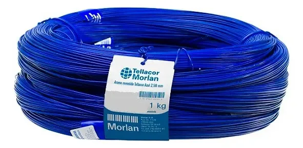 Arame Revestido Tellacor 2,5mm 1kg Morlan Cor Azul
