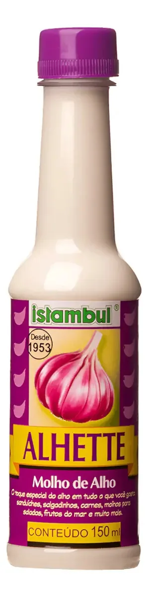 Kit 3 Molhos de Alho Istambul Alhette 150ml Sem Glúten