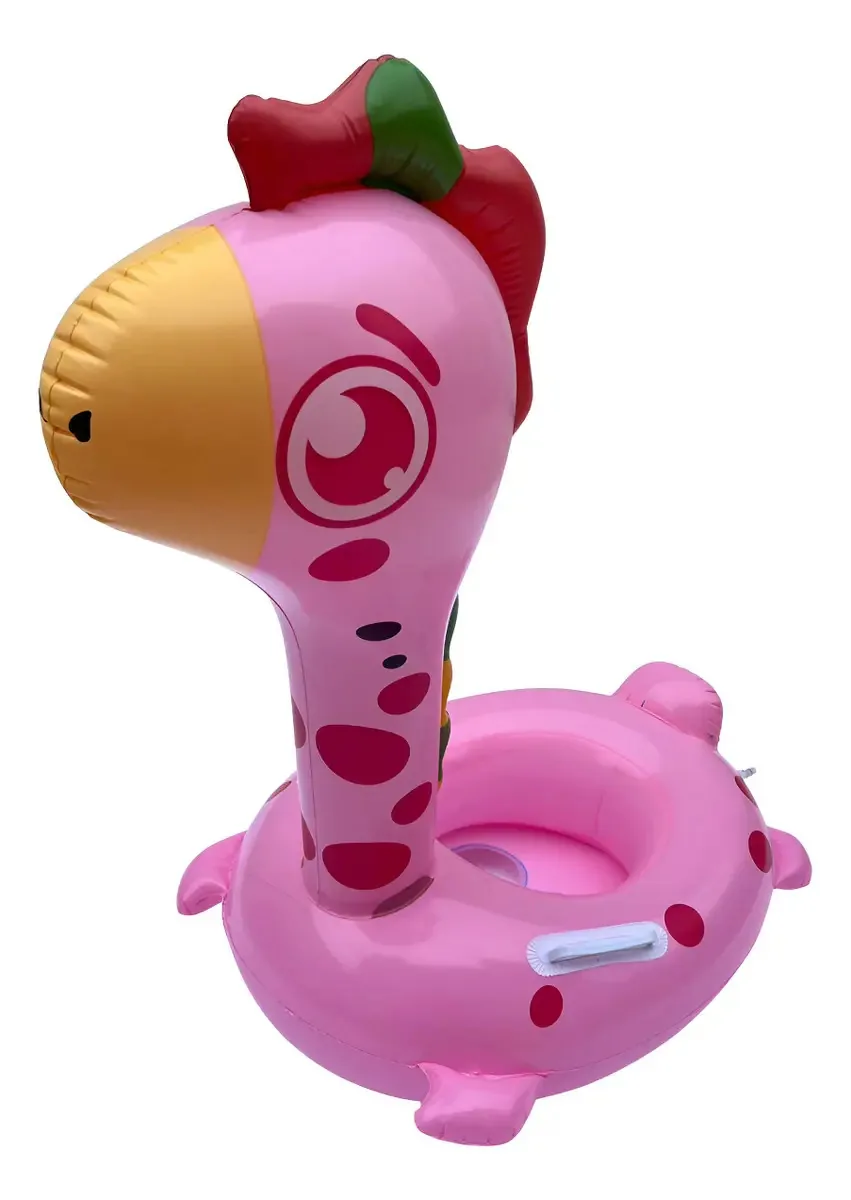 Boia Infantil Assento Dinossauro Rosa 123BOX PVC 62x50cm