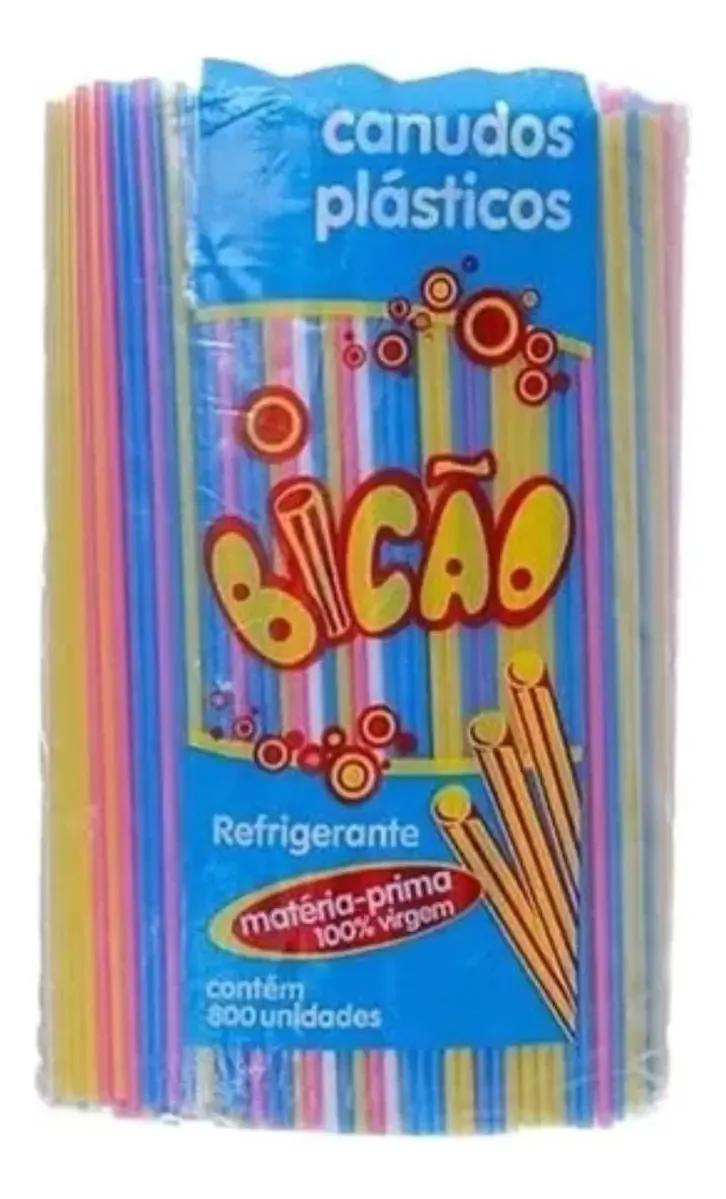 Canudo Bicao P/refrigerante C/800unidade