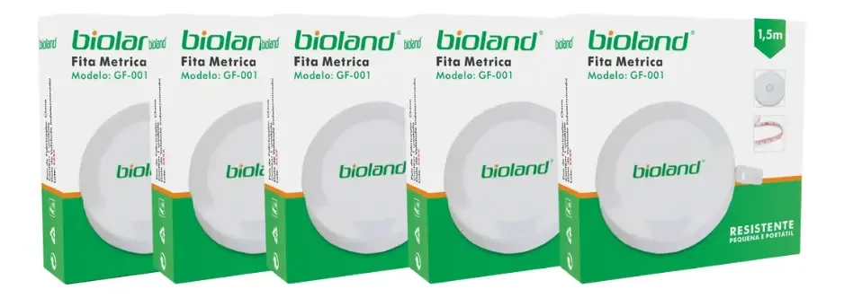 Kit 5 Fitas Métricas Retráteis Bioland 1,5m